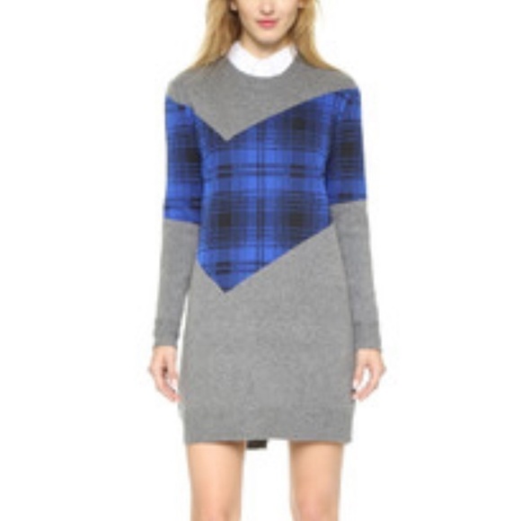 Thakoon Addition Plaid Combo Sweater Dress - Picture 3 of 16